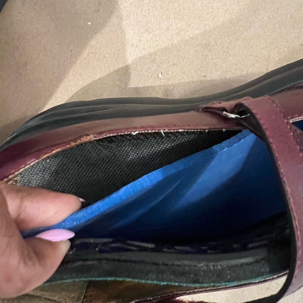 Dr.Comfort Burgundy Genuine Leather Platform Heel Marry Jane Betsy Shoes US 7.5 - Picture 11 of 14